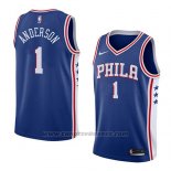 Maglia Philadelphia 76ers Justin Anderson #1 Icon 2018 Blu