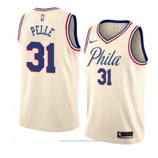 Maglia Philadelphia 76ers Norvel Pelle #31 Citta 2018 Crema