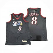 Maglia Philadelphia 76ers Paul George No 8 Classic 2025-26 Nero