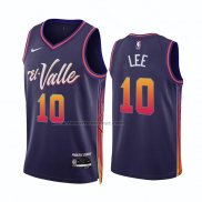 Maglia Phoenix Suns Damion Lee #10 Citta 2023-24 Viola