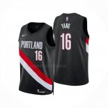 Maglia Portland Trail Blazers Hansen Yang No 16 Icon 2025-26 Nero