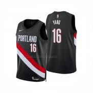 Maglia Portland Trail Blazers Hansen Yang No 16 Icon 2025-26 Nero