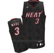 Maglia Ritmo Moda Miami Heat Dwyane Wade #3 Nero