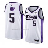 Maglia Sacramento Kings De'aaron Fox #5 Association 2023-24 Bianco