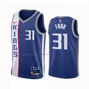 Maglia Sacramento Kings Jordan Ford #31 Citta 2023-24 Blu