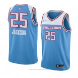 Maglia Sacramento Kings Justin Jackson #25 Citta 2018-19 Blu