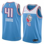 Maglia Sacramento Kings Kosta Koufos #41 Citta 2018 Blu