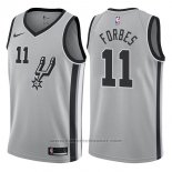 Maglia San Antonio Spurs Bryn Forbes #11 Statement 2017-18 Grigio