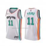 Maglia San Antonio Spurs Joshua Primo NO 11 Citta 2021-22 Bianco