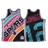 Maglia San Antonio Spurs Lamarcus Aldridge #12 Mitchell & Ness Big Face Nero