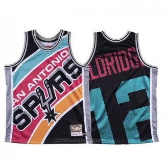 Maglia San Antonio Spurs Lamarcus Aldridge #12 Mitchell & Ness Big Face Nero