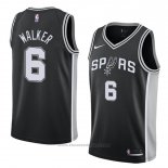 Maglia San Antonio Spurs Lonnie Walker #6 Icon 2018 Nero