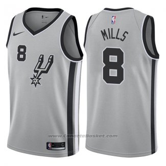 Maglia San Antonio Spurs Patty Mills #8 Statement 2017-18 Grigio