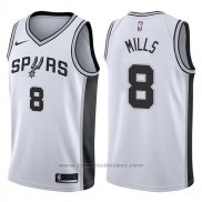 Maglia San Antonio Spurs Patty Mills #8 Swingman Association 2017-18 Bianco