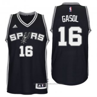 Maglia San Antonio Spurs Pau Gasol #16 Nero