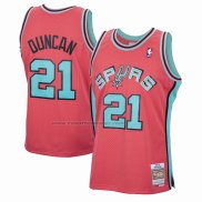 Maglia San Antonio Spurs Tim Duncan NO 21 Mitchell & Ness 1998-99 Rosa