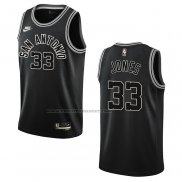 Maglia San Antonio Spurs Tre Jones NO 33 Classic 2022-23 Nero