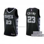 Maglia San Antonio Spurs Zach Collins #23 Statement 2022-23 Nero