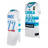 Maglia Slovenia Luka Doncic NO 77 Tokyo 2021 Bianco2