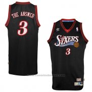 Maglia Soprannome Philadelphia 76ers The Answer #3 Nero