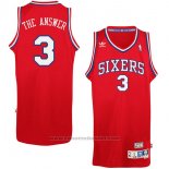 Maglia Soprannome Philadelphia 76ers The Answer #3 Rosso