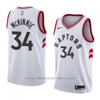 Maglia Toronto Raptors Alfonzo Mckinnie #34 Association 2018 Bianco