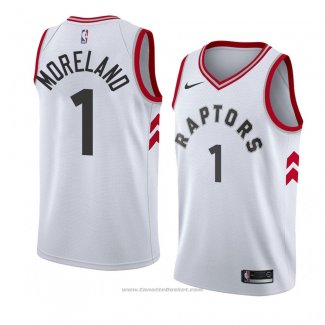 Maglia Toronto Raptors Eric Moreland #1 Association 2018 Bianco