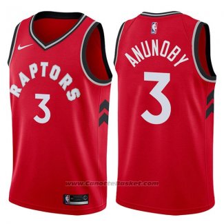 Maglia Toronto Raptors Og Anunoby #3 Icon 2017-18 Rosso