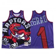 Maglia Toronto Raptors Tracy Mcgrady #1 Mitchell & Ness Big Face Viola