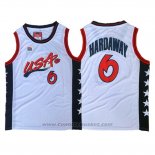 Maglia USA 1996 Anfernee Hardaway #6 Bianco