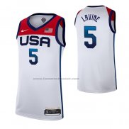 Maglia USA 2021 Zach LaVine NO 5 Bianco