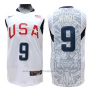 Maglia Usa 2008 Wade #9 Bianco