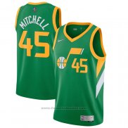 Maglia Utah Jazz Donovan Mitchell #45 Earned 2020-21 Verde