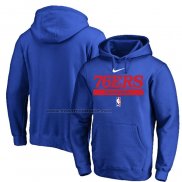 Felpa con Cappuccio Philadelphia 76ers Practice Performance 2022-23 Blu