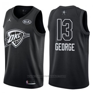 Maglia All Star 2018 Oklahoma City Thunder Paul George #13 Nero