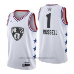 Maglia All Star 2019 Brooklyn Nets Dangelo Russell #1 Bianco