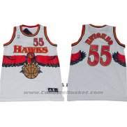 Maglia Atlanta Hawks Dikembe Mutombo #55 Retro Bianco