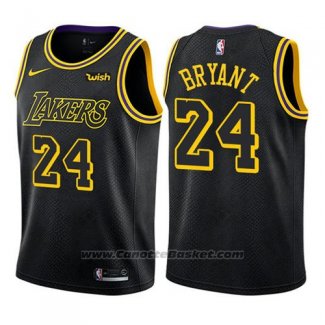 Maglia Bambino Los Angeles Lakers Kobe Bryant #24 Citta 2017-18 Nero