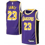 Maglia Bambino Los Angeles Lakers LeBron James #23 Statement Viola