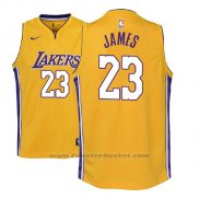 Maglia Bambino Los Angeles Lakers Lebron James #23 Icon 2017-18 Giallo