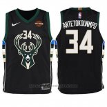 Maglia Bambino Milwaukee Bucks Giannis Antetokounmpo #34 Statement Harlry 2017-18 Nero