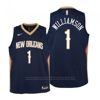 Maglia Bambino New Orleans Pelicans Zion Williamson #1 Icon 2019 Blu