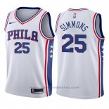 Maglia Bambino Philadelphia 76ers Ben Simmons #25 Association 2017-18 Bianco