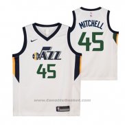 Maglia Bambino Utah Jazz Donovan Mitchell Association #45 2017-18 Nero