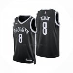Maglia Brooklyn Nets Egor Demin No 8 Icon 2025-26 Nero