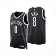 Maglia Brooklyn Nets Egor Demin No 8 Icon 2025-26 Nero