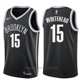 Maglia Brooklyn Nets Isaiah Whitehead #15 Icon 2017-18 Nero