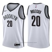 Maglia Brooklyn Nets Timofey Mozgov #20 Association 2017-18 Bianco