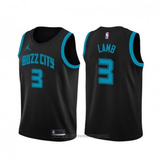 Maglia Charlotte Hornets Jeremy Lamb #3 Citta Edition Nero