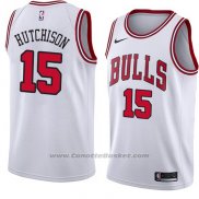 Maglia Chicago Bulls Chandler Hutchison #15 Association 2018 Bianco